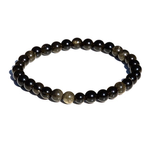 Golden Sheen Obsidian Bracelet