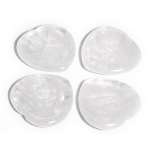 Heart Worry Stone - Clear Quartz