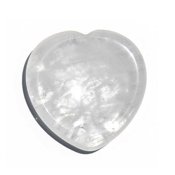 Heart Worry Stone - Clear Quartz