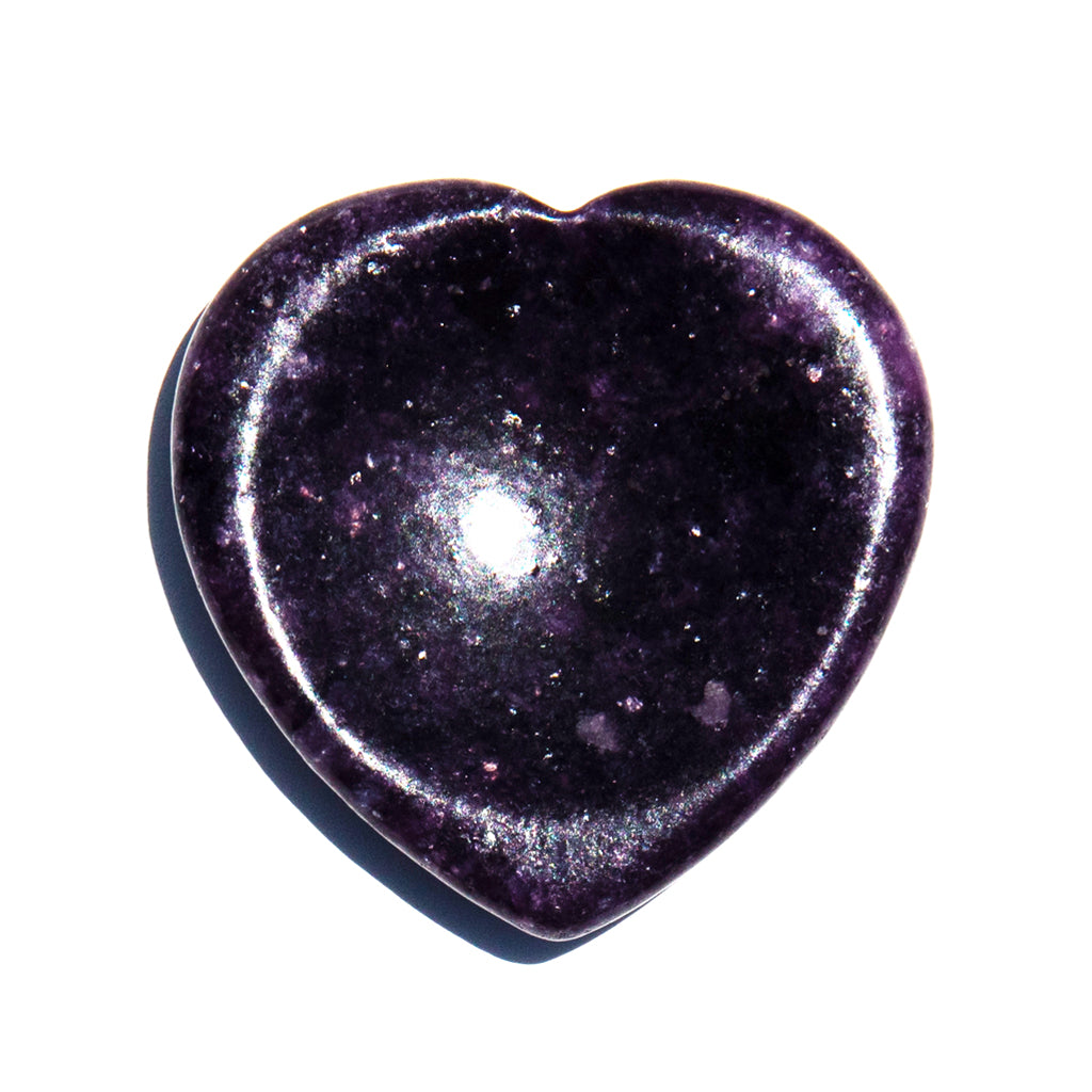 Heart Worry Stone - Lepidolite