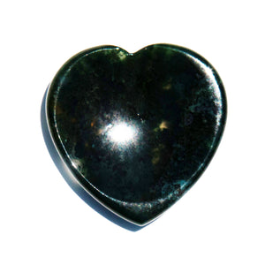Heart Worry Stone - Moss Agate