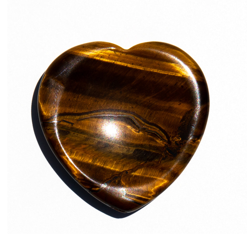 Heart Worry Stone - Golden Tigers Eye