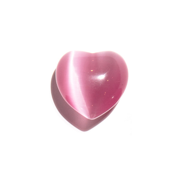 Pink Cats Eye Heart - Small