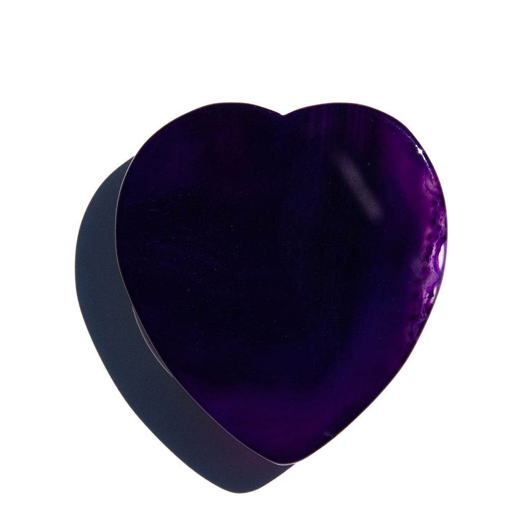 Purple Agate Pop Socket Heart