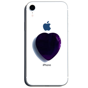 Purple Agate Pop Socket Heart