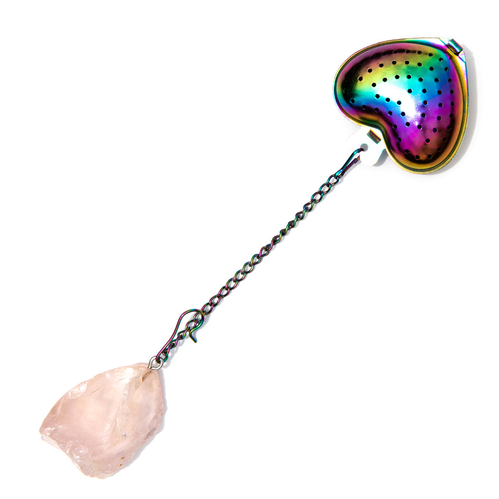 Crystal Tea Infuser Rainbow - Rose Quartz
