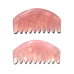 Rose Quartz Body Comb Twin Set