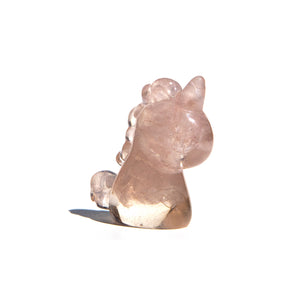 Crystal Chip Resin Unicorn - Rose Quartz